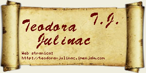 Teodora Julinac vizit kartica